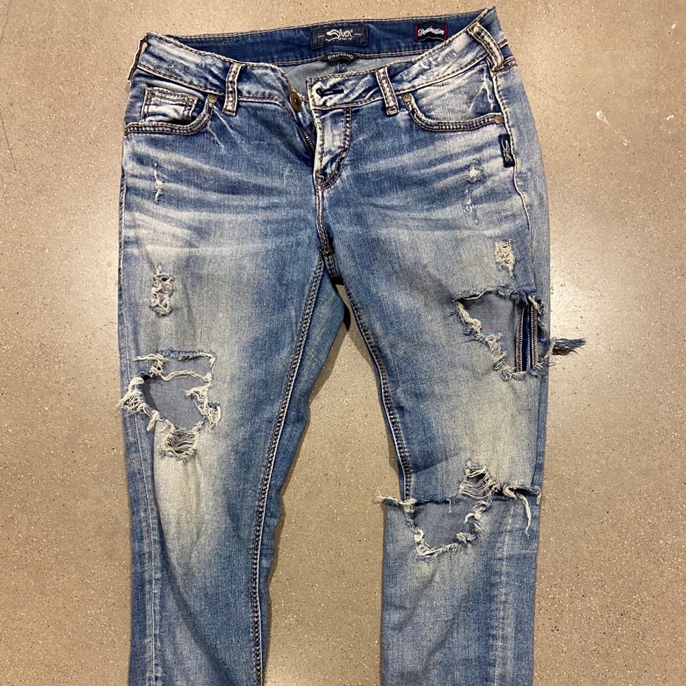 Silver Girlfriend Jeans